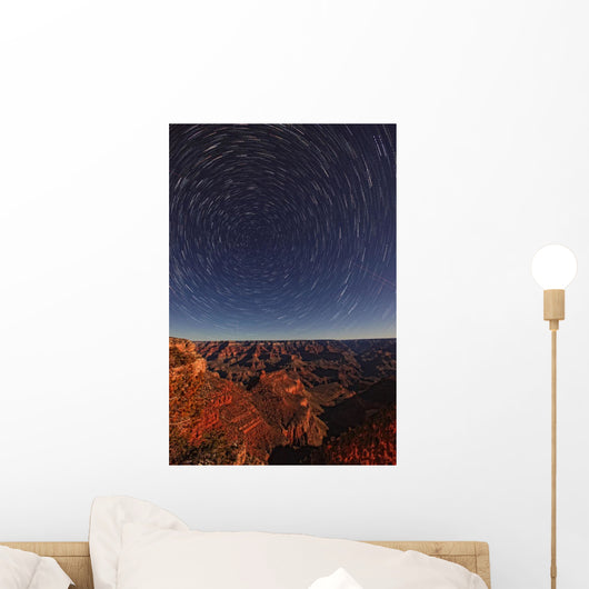 Star Trails Over The Grand Canyon, Arizona Wall Mural