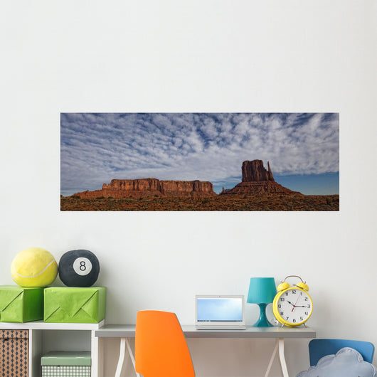 Morning Clouds Over Monument Valley, Arizona Wall Mural