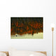 Loon In Opeongo Lake With Reflection Of Trees In Water Wall Mural