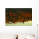 Loon In Opeongo Lake With Reflection Of Trees In Water Wall Mural