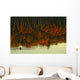 Loon In Opeongo Lake With Reflection Of Trees In Water Wall Mural