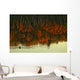 Loon In Opeongo Lake With Reflection Of Trees In Water Wall Mural