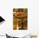 Mushroom With Leaf On It, Algonquin Provincial Park, Ontario Wall Mural