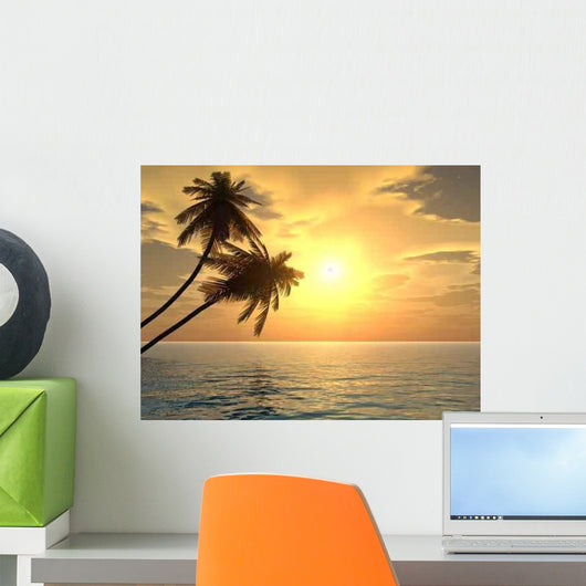 Palms Sunset2 Wall Decal