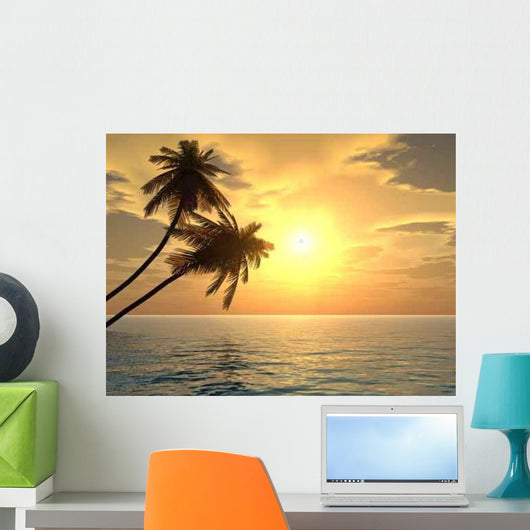 Palms Sunset2 Wall Decal