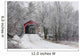 Red Covered Bridge In The Winter Wall Mural
