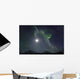 Aurora Borealis Or Northern Lights Above The Mountains Near Whitehorse Wall Mural