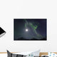 Aurora Borealis Or Northern Lights Above The Mountains Near Whitehorse Wall Mural