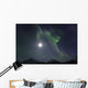 Aurora Borealis Or Northern Lights Above The Mountains Near Whitehorse Wall Mural