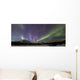 Aurora Borealis Or Northern Lights Above The Mountains Near Whitehorse Wall Mural