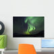 Aurora Borealis Or Northern Lights Above The Mountains Near Whitehorse Wall Mural