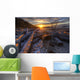 Sunrise Over The Logs At Long Beach Wall Mural