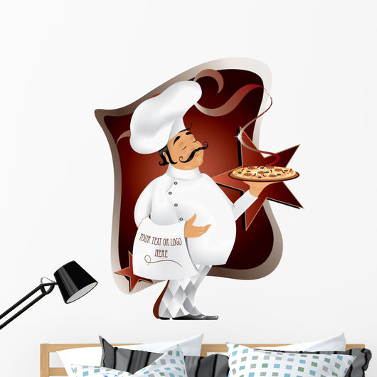 Chef with pizza Wall Decal