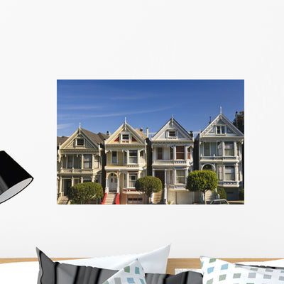 Victorian Style Homes near Wall Mural shown on a wall