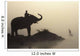 An Elephant With Its Mahout Stand At The Edge Of The Rapti River Wall Mural