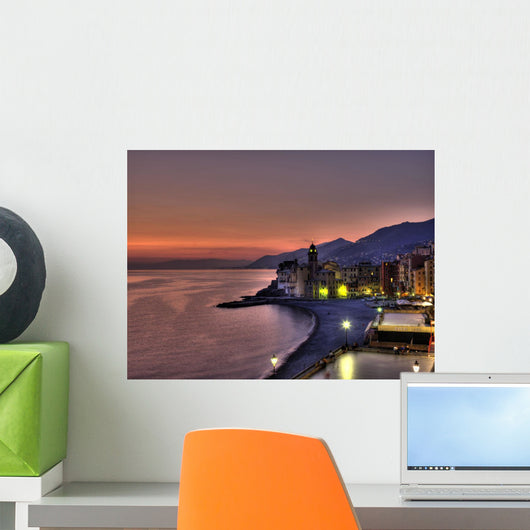 Coast Line With Santa Maria Assunta Basillica Wall Mural
