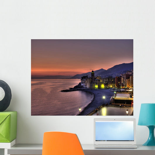 Coast Line With Santa Maria Assunta Basillica Wall Mural