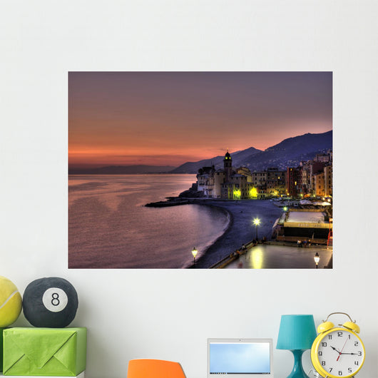 Coast Line With Santa Maria Assunta Basillica Wall Mural
