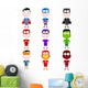 Child Superheroes Wall Decal