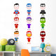 Child Superheroes Wall Decal