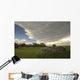 Storm Clouds Gather Over An Abandoned Farm Stead, Rural Saskatchewan Wall Mural