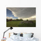 Storm Clouds Gather Over An Abandoned Farm Stead, Rural Saskatchewan Wall Mural
