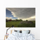 Storm Clouds Gather Over An Abandoned Farm Stead, Rural Saskatchewan Wall Mural