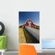 Red Barn With Fence, Near Lake Alma, Saskatchewan Wall Mural