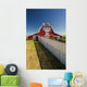 Red Barn With Fence, Near Lake Alma, Saskatchewan Wall Mural