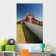 Red Barn With Fence, Near Lake Alma, Saskatchewan Wall Mural