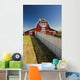 Red Barn With Fence, Near Lake Alma, Saskatchewan Wall Mural