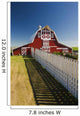 Red Barn With Fence, Near Lake Alma, Saskatchewan Wall Mural