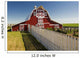 Red Barn With Fence, Near Lake Alma, Saskatchewan Wall Mural