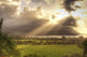Shafts Of Sunlight At Sunset Over Hanalei Bay Wall Mural