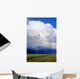Power Lines With A Cumulonimbus Supercell Cloud Mass Wall Mural