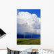 Power Lines With A Cumulonimbus Supercell Cloud Mass Wall Mural