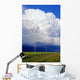Power Lines With A Cumulonimbus Supercell Cloud Mass Wall Mural
