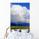 Power Lines With A Cumulonimbus Supercell Cloud Mass Wall Mural