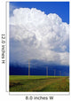 Power Lines With A Cumulonimbus Supercell Cloud Mass Wall Mural