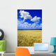 Maturing Barley Crop And Sky With Cumulus Clouds Wall Mural