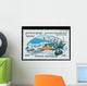 mail stamp printed in Cambodia featuring the Stearman C-3MB Wall Mural
