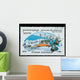 mail stamp printed in Cambodia featuring the Stearman C-3MB Wall Mural