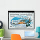 mail stamp printed in Cambodia featuring the Stearman C-3MB Wall Mural