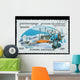 mail stamp printed in Cambodia featuring the Stearman C-3MB Wall Mural