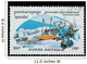 mail stamp printed in Cambodia featuring the Stearman C-3MB Wall Mural