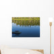 Bench On A Dock And Trees Reflected In Water Wall Mural