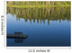 Bench On A Dock And Trees Reflected In Water Wall Mural