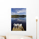 Adirondack Chairs On Dock Wall Mural