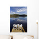 Adirondack Chairs On Dock Wall Mural