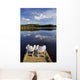 Adirondack Chairs On Dock Wall Mural